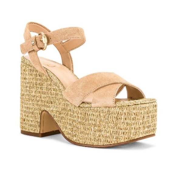 NEW Sam Edelman Trianna2 Sandals‎ Platform Revolve Size 10 Suede Y2K 90s Wedges - Picture 1 of 11